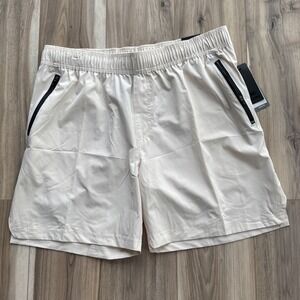 Legends Shorts Mens XL Fog Zip‎ Pockets Drawstring Pull On Stretch